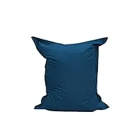 chilly pilley pouf l xl xxl coussin de sol pouf garniture en polystyrène pouf géant pour s'allonger et s'asseoir imperméable hydrofuge (100x70, bleu foncé)