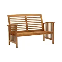 vidaxl banc de jardin banc de patio banc de terrasse meuble de jardin meuble de terrasse arrière-cour extérieur 119 cm bois d'acacia solide