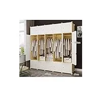 jhddp3 armoire armoire plastique armoire armoire unique tissu petite chambre suspendue imitation solide bois assemblé armoire de rangement, s (color : v)