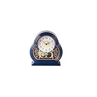 zjz horloges de cheminée muet, cheminée horloge de bureau horloge en pvc horloges de cheminée, bleu