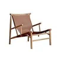 qz-iczy fauteuil salon simple en cuir rétro, bois de fauteuil d'accent en cuir pu moderne adapté à la chaise de canapé de l'étage de la chambre à coucher convient au salon familial ou au bureau