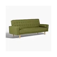 stylez canapé lit lin moderne vert
