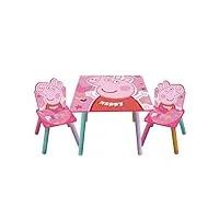 peppa pig - chaise de bureau avec bac de rangement par nixy children