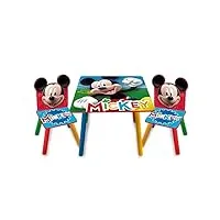 disney nixy children mickey mouse ensemble table et 2 chaises en bois