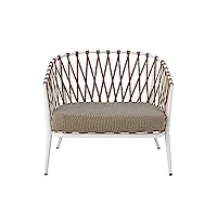 bloomingville fauteuil lounge cia blanc acier