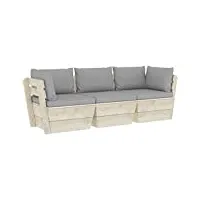 vidaxl canapé d'angle sectionnel palette sofa de jardin canapé de patio meuble de terrasse extérieur arrière-cour bois d'epicéa imprégné