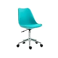 svita eddy - chaise de bureau pivotante - pour enfant - turquoise