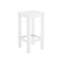 erst-holz tabouret de bar blanc, chaise de bar en bois massif, hauteur 60/80 cm v-90.71-44-45w, longeur:60 cm