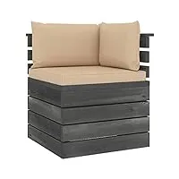 vidaxl canapé d'angle palette de jardin avec coussins meuble de jardin canapé d'extérieur patio terrasse salon intérieur bois de pin