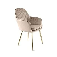 genesis muse fauteuil, tissu, taupe, taille unique