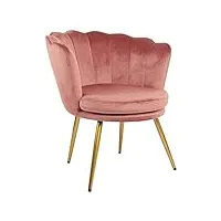 genesis chaise d'appoint, métal, rose, taille unique