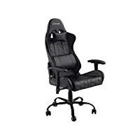 trust gaming gxt 708 resto chaise gaming, chaise de bureau, fauteuil, pivotement total sur 360° et dossier réglable, châssis construit en métal robuste – noir