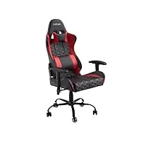 trust gaming gxt 708r resto chaise gaming, chaise de bureau, fauteuil, pivotement total sur 360° et dossier réglable, châssis construit en métal robuste – rouge