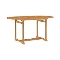 vidaxl table de jardin table de salle à manger table d'extérieur meuble de patio meuble de terrasse 150x90x75 cm bois de teck massif