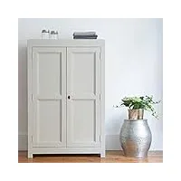 decoclico-armoire basse lingère 2 portes en pin-parisienne-l85,000 x l40,000 x h130,000-bois
