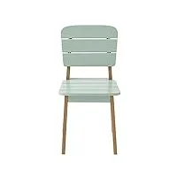 vertbaudet chaise maternelle outdoor/indoor tropicool sauge tu