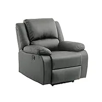 paris prix - fauteuil de relaxation électrique gira 96cm noir