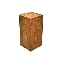 ms factory bloc de chêne massif - cube en bois - rondin de bois - bout de canapé, colonne de decoration, support en bois, table basse bois, piédestal pour fleurs, table de chevet - 20 x 20 x 45 cm