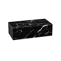 kadima design basse 100x30x50 cm mdf brillant aspect marbre noir