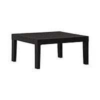 vidaxl table de salon de jardin table de patio meuble de jardin table de terrasse table d'extérieur meuble de terrasse plastique gris