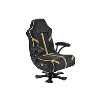 x-rocker olympus 4.1 chaise gaming, enceintes sans fil et bluetooth pour jeux vidéo, simili cuir – noir et or