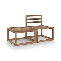 vidaxl bois de pin imprégné salon de jardin 2 pcs mobilier de patio meubles de terrasse mobilier de jardin meubles d'extérieur marron