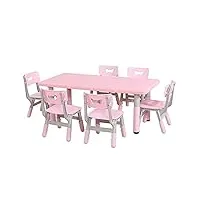 table et chaise pour enfant ensemble de table et de chaise de maternelle, des tables d'enfants et des chaises peuvent être élevées et abaissées, adaptées à la peinture, à la restauration, à la table d