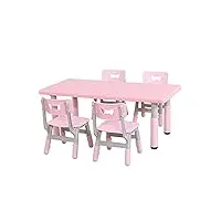 table et chaise pour enfant ensemble de table et de chaise de maternelle, des tables d'enfants et des chaises peuvent être élevées et abaissées, adaptées à la peinture, à la restauration, à la table d