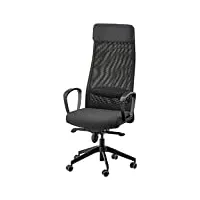 ikea chaise de bureau markus, ajustez la hauteur et l'angle de cette chaise pour que votre journée de travail se sente à l'aise [vissle gris foncé]