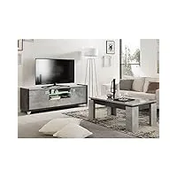 altobuy hoffman - ensemble meuble tv 160cm + table basse à 4 pieds
