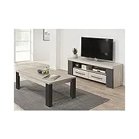 altobuy heracles - ensemble table basse et meuble tv