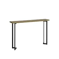 sobuy fsb50-pf table console bout de canapé table d’entrée buffet table d'appoint cadre et pieds en fer – l120 x p20 x h75 cm