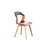 wv leisuremaster lot de 4 chaises de salle à manger patchwork scandinave wiener pieds en bois massif convient pour les chaises de salon et de cuisine