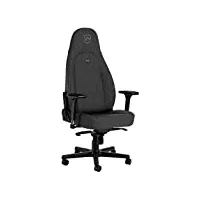 noblechairs icon tx chaise gaming tissu - fauteuil de bureau ergonomique - fauteuil gamer 150 kg - chaise de jeu - fauteuil pivotant - tissu textile - coussin inclus - anthracite
