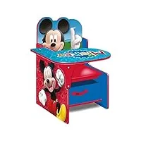 disney nixy kids mickey mouse chaise de bureau avec bac de rangement bois, taille unique