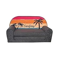 fortisline, canapé-lit enfant, sofa, convertible motif surfing