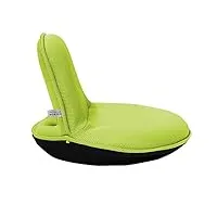 rebecca mobili fauteuil pliant, chaise de sol, polyester maillé, vert noir, yoga lecture, salle de séjour - dimensions : 44 × 52 × 50 cm (h x l x p) - art. re6677