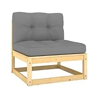vidaxl salon de jardin 2 pcs avec coussins meubles de terrasse meubles d'extérieur mobilier de patio mobilier de jardin bois de pin massif