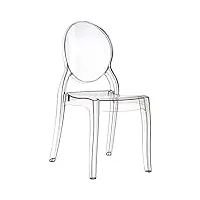 mar.c.a. design, set 4 chaises de salle à manger - chaise transparente en polypropylène - chaise salle a manger pour salon, cuisine et bureau - chaise moderne et Élégante 50x47x90h - made in italy