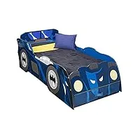 batman batmobile-lit lumineux pour enfants avec rangement, tissu, bleu, 158(l) x 73(w) x 54(h) cm