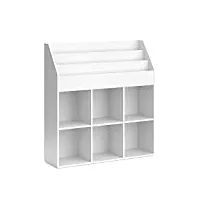vicco bibliothèque enfant luigi, blanc, 107.2 x 114.2 cm