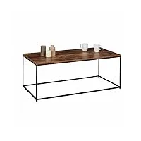 idmarket - table basse rectangulaire dayton 113 cm effet vieilli design industriel