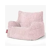 lounge pug, pouf fauteuil design, poire, côtelé rose
