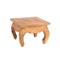 design delights table basse asiatique maha 50 | 50 x 35 cm (l x h) - en acajou | table d'appoint asiatique en bois massif | couleur : miel 08