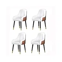 jfia65a moderne chaises séjour ensemble de 4 cuisine salle manger chaises fauteuil cuir avec pieds métal chaise longue salon chaise