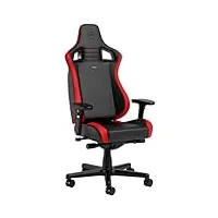 noblechairs epic compact chaise gaming, fauteuil de bureau ergonomique, soutien de la tête et lombaire, cuir pu, pour les usagers pesant jusqu'à 120 kg et d'une hauteur de 1,7 mètre (noir/rouge)