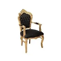 biscottini fauteuil style baroque 107x60x60 cm | patriculaire fauteuil louis xvi | chaise baroque en bois massif