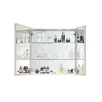 armoire miroir étanche en aluminium de salle de bain armoire de rangement murale miroir de courtoisie de salle de bain avec armoire de rangement armoire miroir de chambre