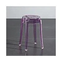 ss&ll acrylique cuisine chaise à manger,moderne simplicité counter tabourets de hauteur,transparent tabouret chaises chaise accent,multi couleur options-violet 18 pouces
