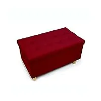 comfort-pur leon banc pouf coffre de rangement boîte de rangement (rouge)